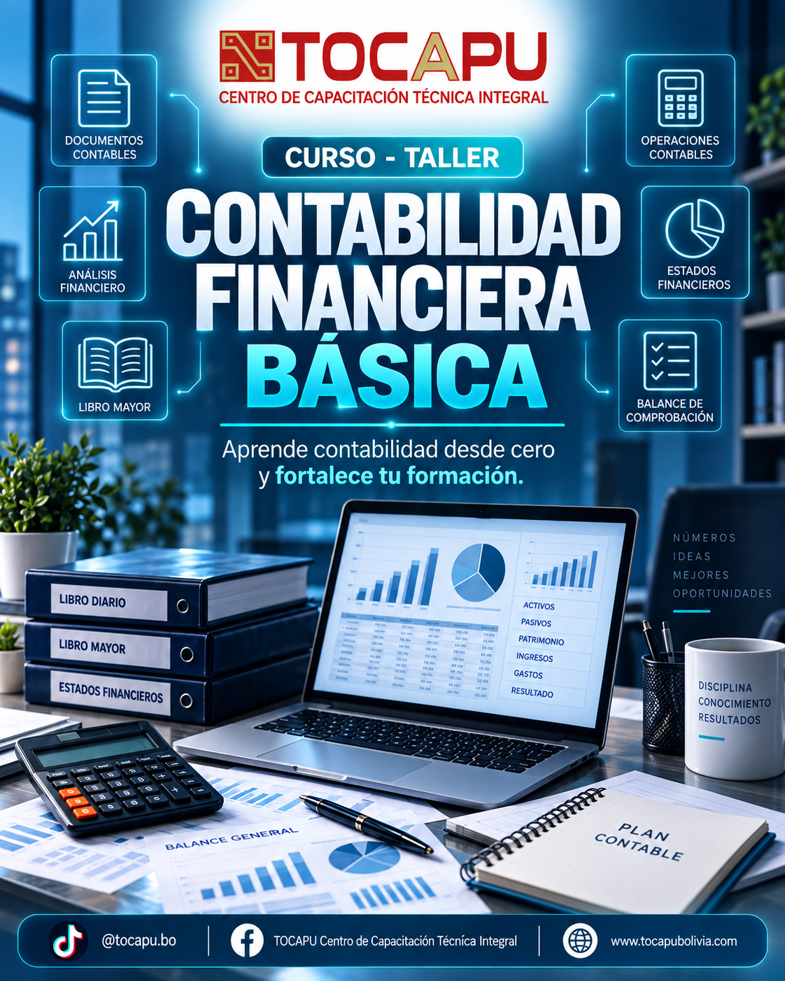 Flyer de Contabilidad Financiera Básica