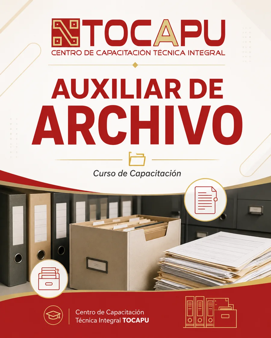 Flyer de Auxiliar de Archivo